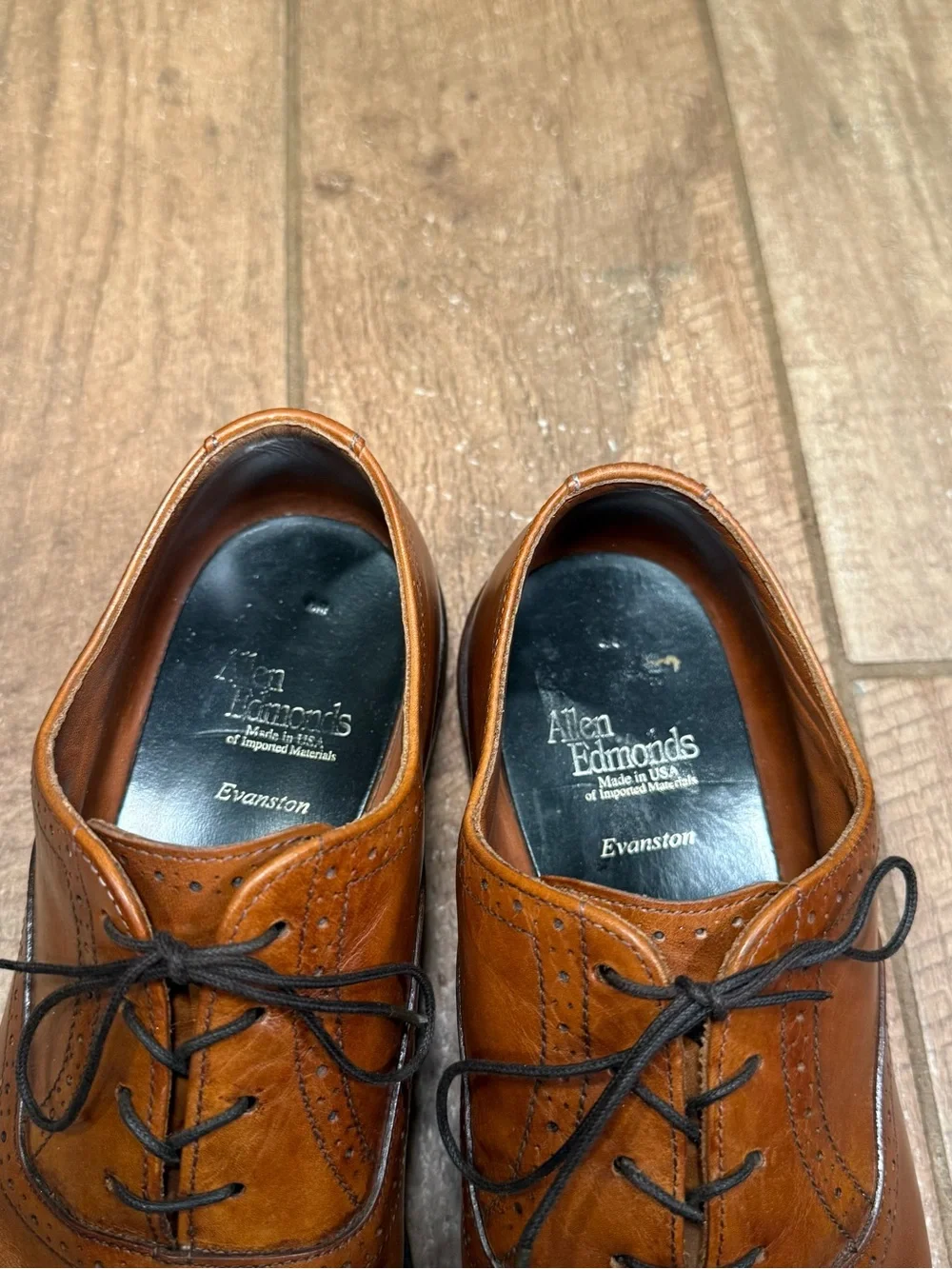 Allen Edmonds Dress Shoes Mens Size 9.5 B Evanston Brown Oxford